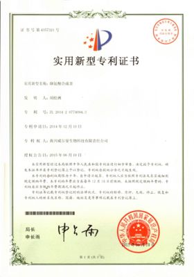 Patent certificate